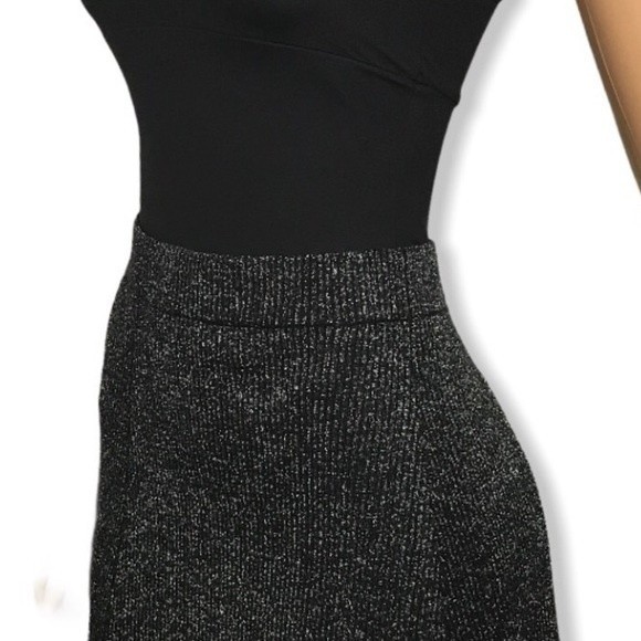 Xhilaration Skirt Knit black Metallic Shimmer high Waist Fully lined size L - Picture 7 of 14